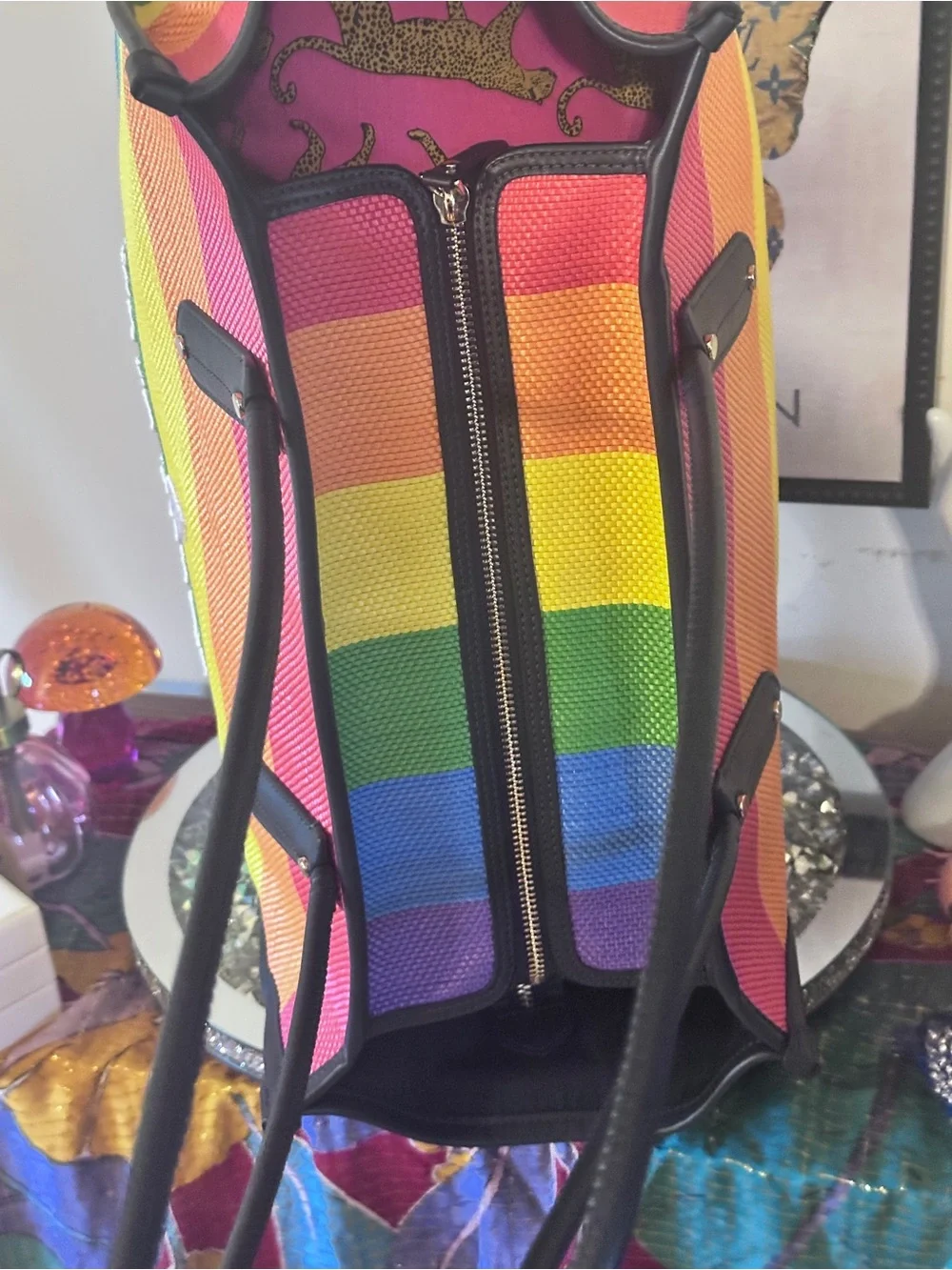 EUC - Kate Spade New York Ella Extra Large Rainbow Tote Bag,